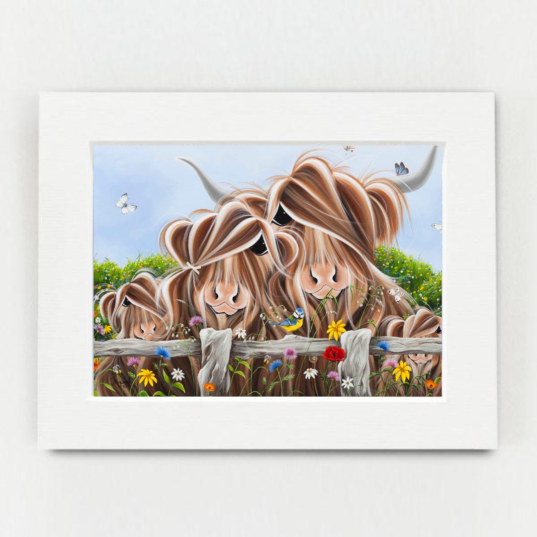 Free Fa-Moo-Ly And Friends (Mounted paper print) - Jennifer Hogwood