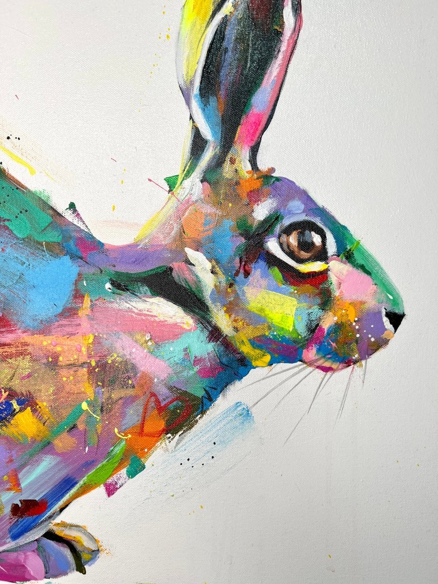 Haring Around (original painting) - Jennifer Hogwood