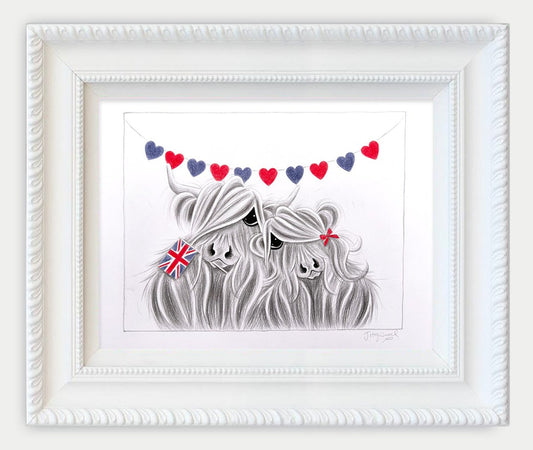 United With Moo Drawing - Jennifer Hogwood
